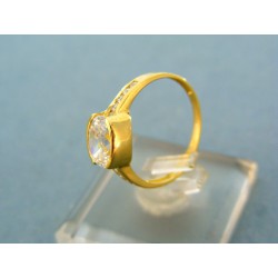 Zlatý prsteň s veľkým zirkónom v žltom zlate VP53229Z
