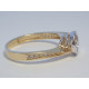 Zaujímavý dámsky zlatý prsteň viacfarebné zlato zirkón VP55240V 14 karátov 585/1000 2,40 g