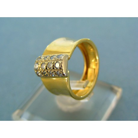 Zlatý prsteň so zirkónimi