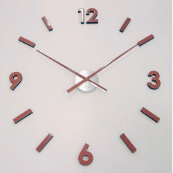 Dizajnové nástenné nalepovacie hodiny imitácia dreva JVD HW53.6