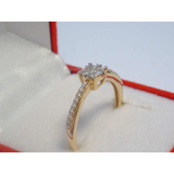 Dámsky diamantový prsteň žlté zlato VP56209Z 14 karátov 585/1000 2,09g