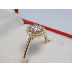 Zlatý dámsky prsteň malé brilianty viacfarebné zlato VP51143 585/1000 1,43 g