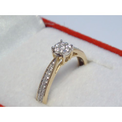 Zlatý dámsky briliantový prsteň žltobiele zlato VP52209V 14 karátov 585/1000 2,09 g