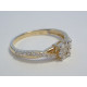Briliantový zlatý dámsky prsteň viacfarebné zlato VP50184V 14 karátov 585/1000 1,84 g