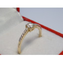 Jednoduchý dámsky briliantový prsteň žlté zlato VP54162Z 14 karátov 585/1000 1,62 g