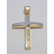 Zlatý dámsky prívesok krížik s kamienkami VI186Z žlté zlato 14 karátov 585/1000 1,86 g