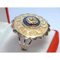 Luxusný zlatý prsteň UNISEX žlté zlato ONYX VP64935Z 14 karátov 585/1000 9,35 g