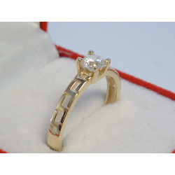 Zlatý dámsky snubný prsteň s kamienkami VP55180Z žlté zlato 14 karátov 585/1000 1,80 g
