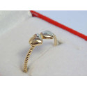 Zlatý dámsky prsteň so srdiečkami žlté zlato VP49080Z 14 karátov 585/1000 0,80 g