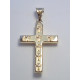 Zlatý prívesok kríž s Ježišom viacfarebné zlato VI253V 14 karátov 585/1000 2,53 g