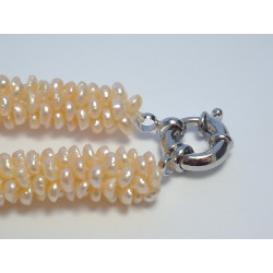 Dámsky strieborný perlový náhrdelník ródium VRS454285 925/1000 42.85 g