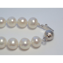 Strieborný dámsky náhrdelník biele perly VRS483547 925/1000 35,47 g