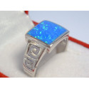 Ródiovaný dámsky strieborný prsteň s opálom VPS62455 925/1000 4,55 g