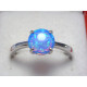 Ródiovaný dámsky strieborný prsteň modrý opál VPS57268 925/1000 2,68 g