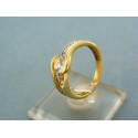 Zlatý dámsky prsteň s kamienkami žlté zlato VP56291Z
