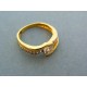 Dámsky prsteň s kamienkami central žlté zlato