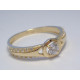Zlatý dámsky prsteň s kamienkami VP572Z žlté zlato 14 karátov 585/1000 2,0 g