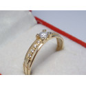 Jemný dámsky snubný prsteň žlté zlato zirkóniky VP592Z 14 karátov 585/1000 2,0g