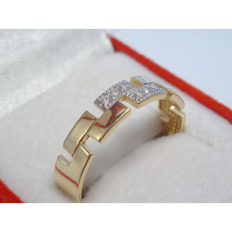 Zlatý dámsky prsteň so zirkónmi, žlté zlato VP64269Z 14 karátov 585/1000 2,69g