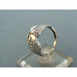 Zlatý dámsky prsteň biele zlato dizajnové VP56365B