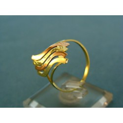 Zlatý dámsky prsteň jemný zlato žlto-červené VP61183V