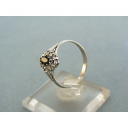 Zlatý dámsky prsteň biele zlato kameň čierny zirkón VP55219B