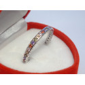 Jemný dámsky strieborný prsteň farebné zirkóniky DPS56178 925/1000 1,78 g