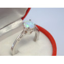 Dámsky strieborný opálový prsteň ródiovaný VDPS54255 925/1000 2,55 g