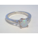 Dámsky strieborný opálový prsteň ródiovaný VPS54255 925/1000 2,55 g