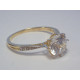 Dámsky snubný prsteň zirkón v korunke viacfarebné zlato VP56268V 14 karátov 585/1000 2,68 g