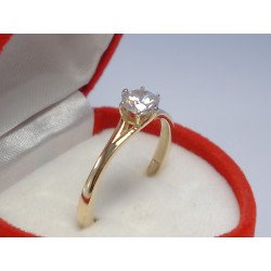 Dámsky snubný prsteň zirkónik v korunke VP57259Z žlté zlato 14 karátov 585/1000 2,59 g