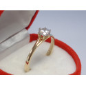 Dámsky snubný prsteň zirkónik v korunke VP57259Z žlté zlato 14 karátov 585/1000 2,59 g