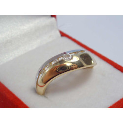 Zlatý dámsky prsteň z viacfarebného zlata, zirkóny DP60239V 14 karátov 585/1000 2,39g