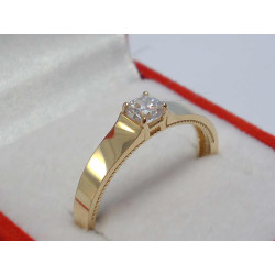 Zlatý dámsky prsteň zo žltého zlata, zirkóny DP60237Z 14 karátov 585/1000 2,37g