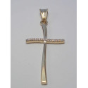 Zlatý dámsky prívesok krížik s kamienkami VI133Z žlté zlato 14 karátov 585/1000 1,33 g