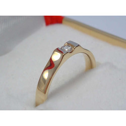 Zlatý dámsky diamantový prsteň žlté zlato VP50260Z 585/1000 14 karátov 2,60 g