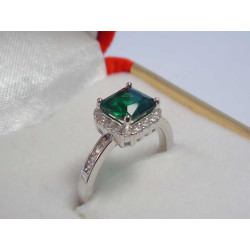 Strieborný dámsky prsteň s farebným zirkónom, ródium VPS54320 925/1000 3,20g