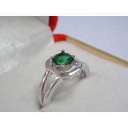 Dámsky strieborný prsteň s farebným zirkónom, ródium VPS52300 925/1000 3,0g