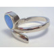 Strieborný dámsky prsteň s modrým opálom, ródium DPS55363 925/1000 3,63g