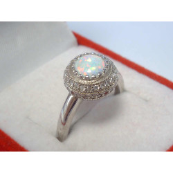 Strieborný dámsky prsteň s bielym opálom DPS50331 925/1000 3,31g
