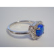 Ródiovaný dámsky strieborný prsteň modrý opál ,zirkóniky VPS53275 925/1000 2,75 g