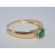 Zlatý dámsky prsteň zelené očko žlté zlato zirkón DP55135Z 14 karátov 585/1000 1,35 g