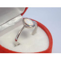 Ródiovaný dámsky strieborný prsteň biely opál VPS59213 925/1000 2,13 g