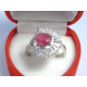Dámsky strieborný prsteň farebný prírodný kameň ródium VPS54452 925/1000 4,52 g