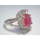Žiarivý dámsky strieborný prsteň s prírodným kameňom ródium VPS52619 925/1000 6,19 g
