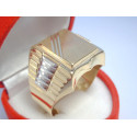 Výrazný pánsky zlatý prsteň vzorovaný viacfarebné zlato VP70929V 14 karátov 585/1000 9,29 g