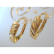 Dámske zlaté naušnice so zárezmi viacfarebné zlato VA124V 14 karátov 585/1000 1,24 g
