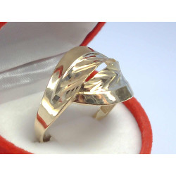 Výrazný dámsky zlatý prsteň zárezy žlté zlato VP67343Z 14 karátov 585/1000 3,43 g