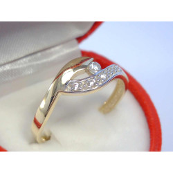 Zlatý dámsky prsteň viacfarebné zlato kamienky VP62221V 14 karátov 585/1000 2,21 g