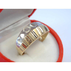 Dámsky zlatý prsteň viacfarebné zlato jemný vzor VP61249V 14 karátov 585/1000 2,49 g